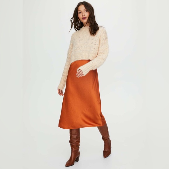 Aritzia Wilfred Lune Sweater Alpaca Cropped Crew neck Wool Giselle xs NWOT - Picture 12 of 13